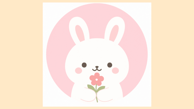 ChatGPTで生成したかわいいシロクマ(またはうさぎ)のプロフィールアイコン|パステルカラーのゆるキャラ