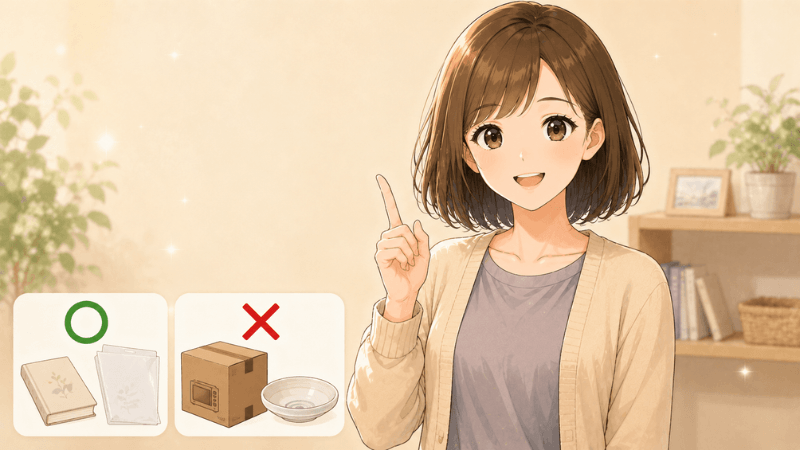 メルカリ300円出品に向いている物・向いていない物を判断するイメージ