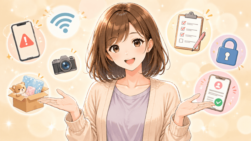 メルカリで出品できない原因を紹介する記事の導入イラスト